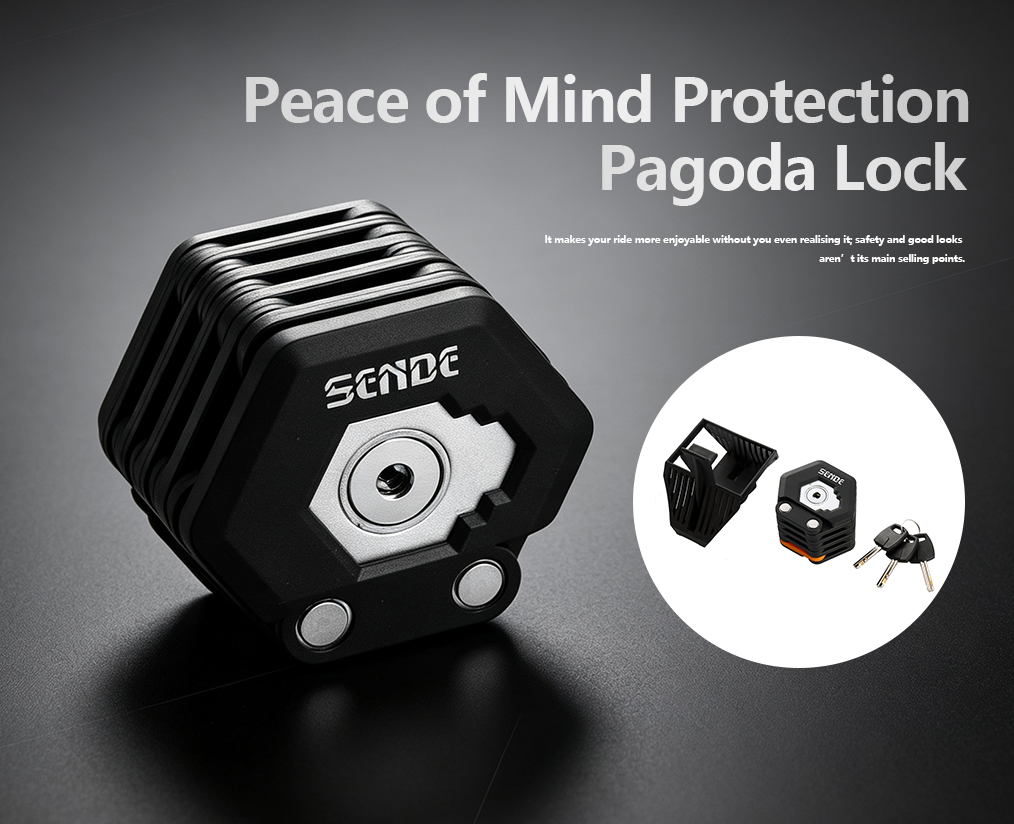 SDZ01 Pagoda‑Style Folding Lock | Multi‑Joint Alloy‑Steel High‑Cut‑Resistant Key‑Operated Anti‑Theft Folding Lock for Bicycles & E‑Bikes