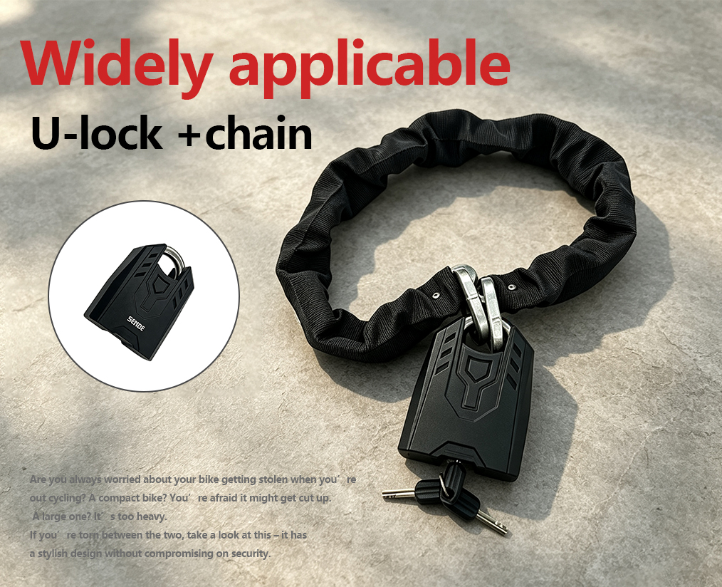 SDL08 U-lock + Chain Combo | Quenched Steel Bicycle Anti-Theft Lock, ART Certifiable