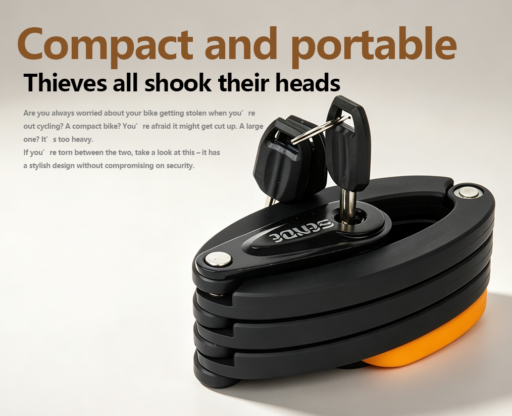 SDZ02 UFO Folding Lock | Compact Key‑Type Anti‑Theft Folding Lock for Urban Daily Commuting