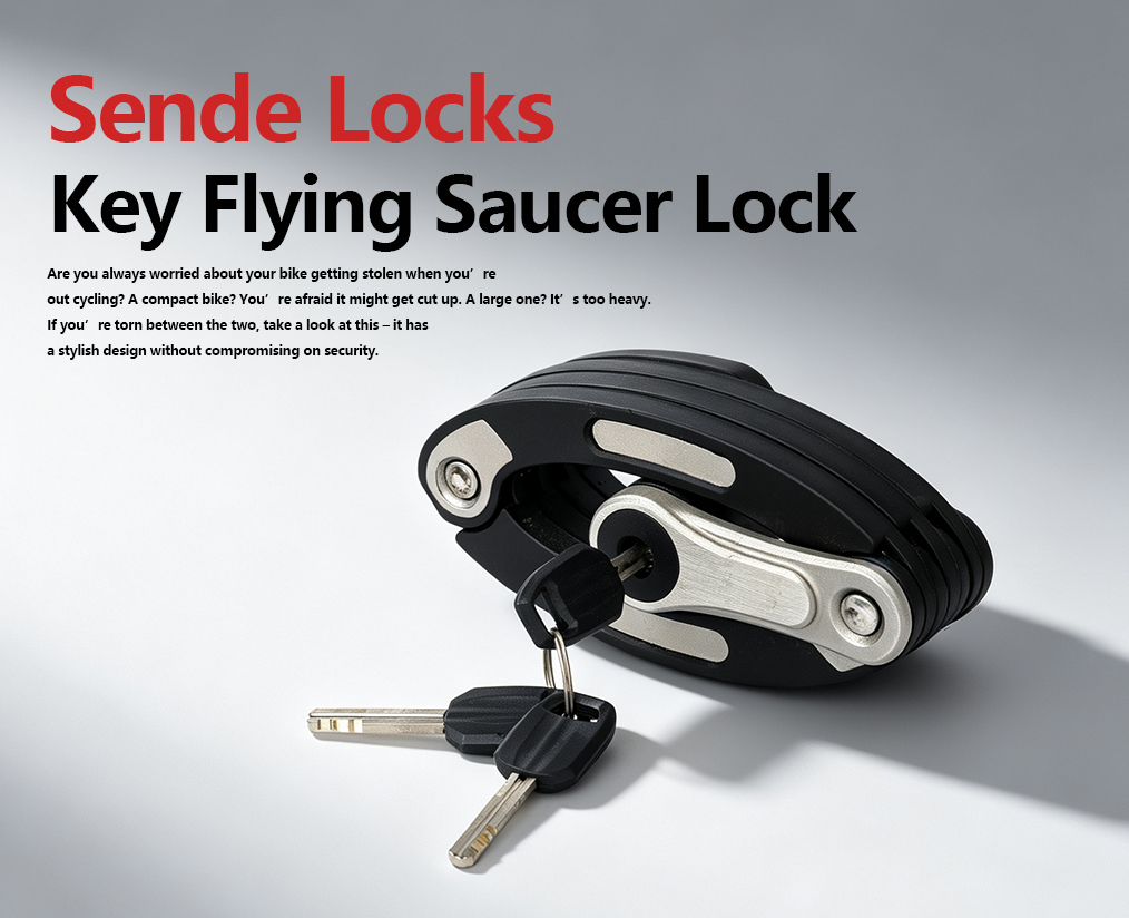 SDZ04 Flying Saucer Folding Lock | Key-Type Cast Iron Bicycle Anti-Theft Folding Lock
