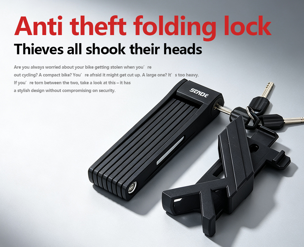 SDZ05 Rectangle Folding Lock | Sturdy Key‑Operated Rectangular Folding Lock for City Commute