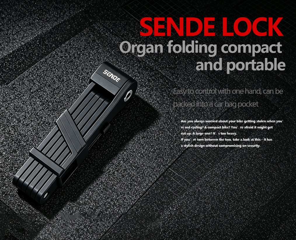 SDZ07 Rectangle Folding Lock | Durable Key‑Operated Rectangular Folding Lock for Daily Bicycle Security