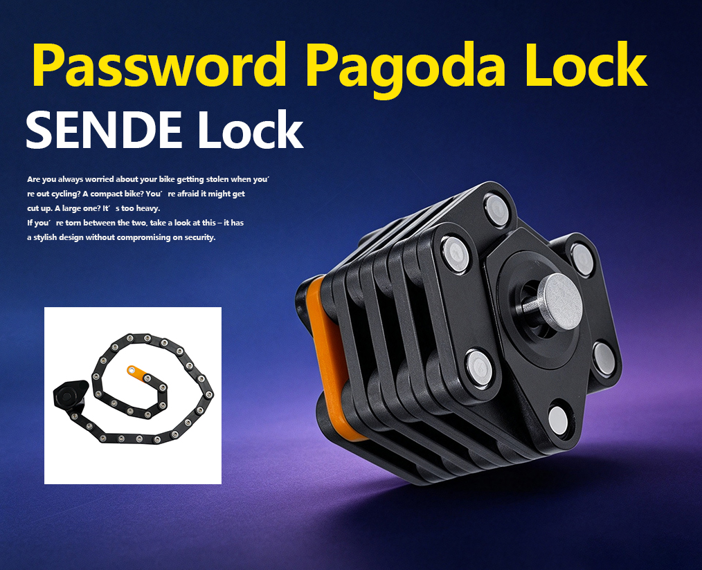 SDZ13 Code Pagoda Folding Lock | Keyless Password Pagoda‑Shape Folding Lock for Urban Commuting