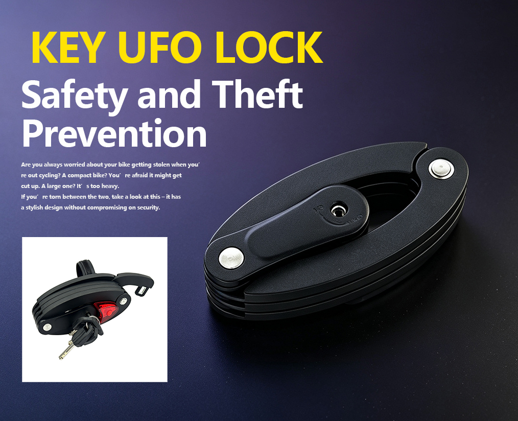 SDZ17 UFO Key Folding Lock | Stylish UFO‑Shaped Key Type Bicycle Anti‑Theft Folding Lock